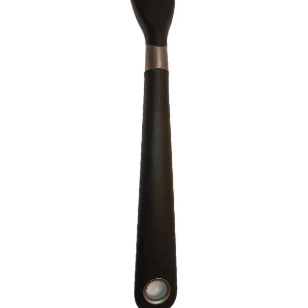 Kuhn Rikon Heat Resistant Turner Spatula, Black Plastic Handle, Solid